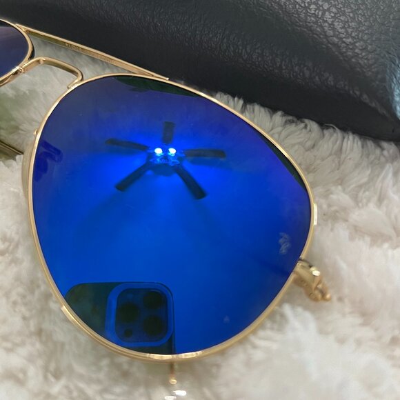 Ray Ban Aviator Blue Mirror - Picture 3 of 8